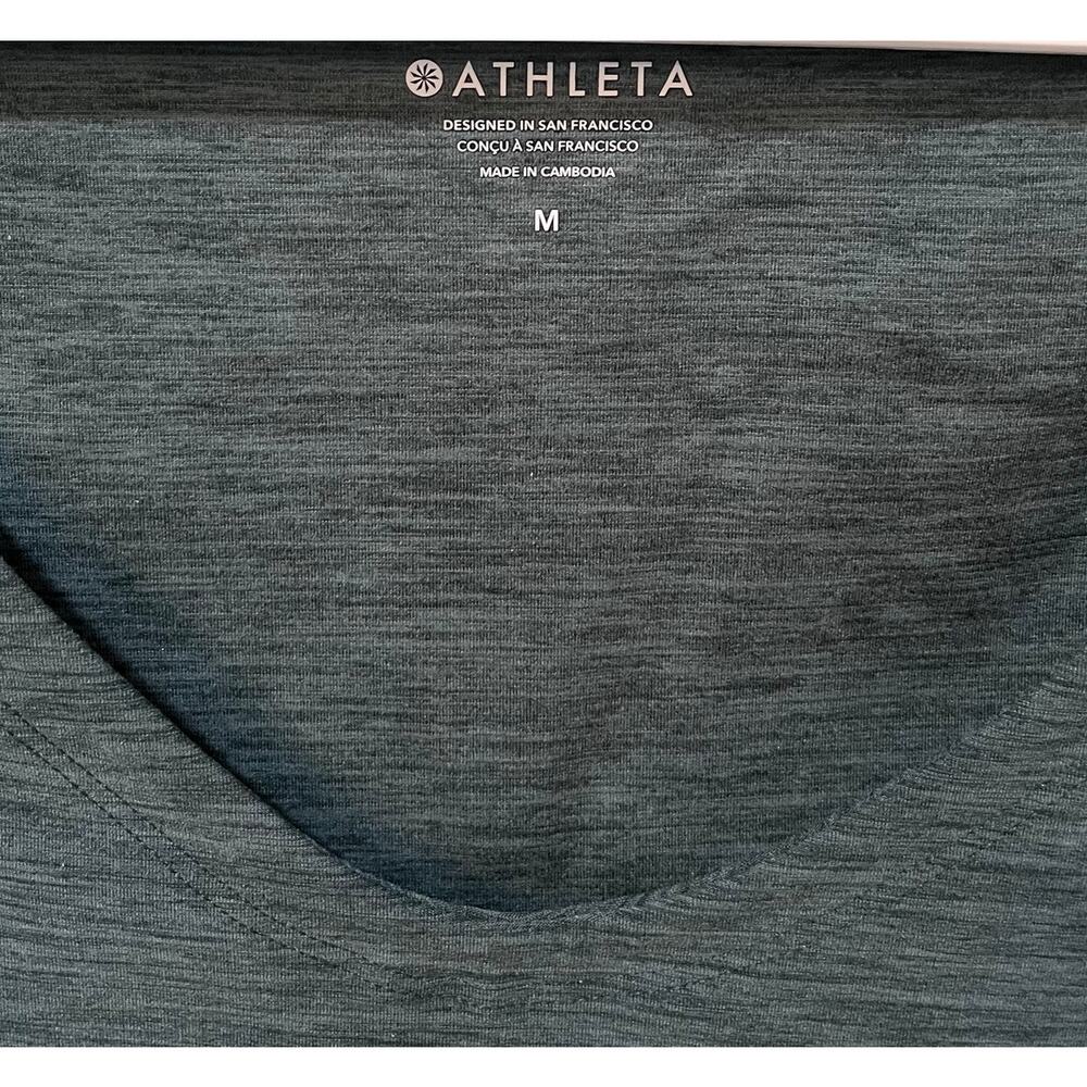 NWT ATHLETA | SoftLuxe Top Long Sleeve Green Medium - Picture 7 of 10